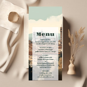 Menu Italie élégante Florence Destination Mariage