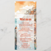 Menu Italie Élégante moderne Destination Mariage (Devant)