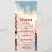 Menu Italie Élégante moderne Destination Mariage (Devant)