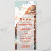 Menu Italie Élégante moderne Destination Mariage (Devant)
