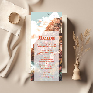 Menu Italie Élégante moderne Destination Mariage
