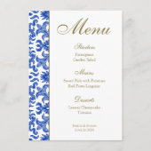 Menu italien bleu et blanc Mariage (Devant)