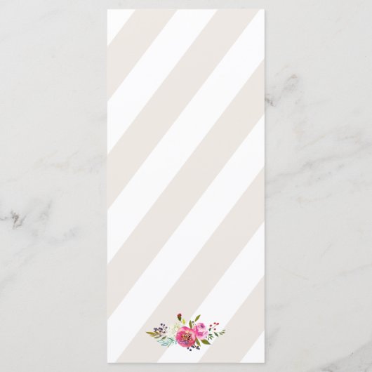 Menu Itinéraire d'accueil simple Mariage d'aquarelle fl (Dos)