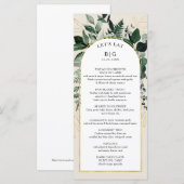 Menu Ivoire beige élégant Arche botanique moderne de ma (Devant / Derrière)