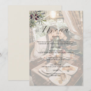 Menu Ivoire Olive Photo Mariage