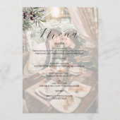 Menu Ivoire Olive Photo Mariage (Devant)
