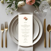 Menu Ivory | Chic Floral Rose Wedding 