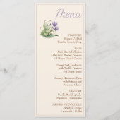 Menu Ivory Cute Caterpillar Custom Baby Shower (Devant)