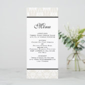 Menu Ivory Mariage damassé (Debout devant)