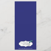 Menu Ivory Navy Gold Mariage damassé (Dos)