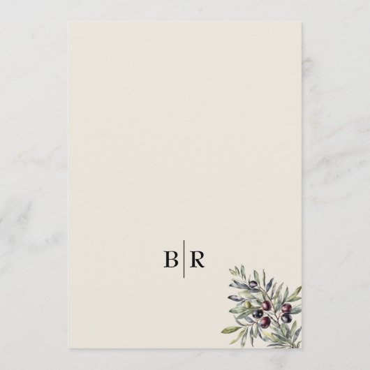 Menu Ivory Olive Photo Wedding (Dos)