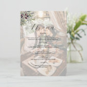 Menu Ivory Olive Photo Wedding (Debout devant)
