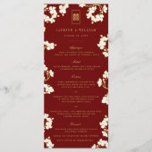 Menu Ivory Peach/Fleurs de Prunier Double Bonheur Maria (Devant)