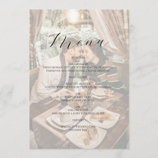 Menu Ivory Photo Wedding (Devant)