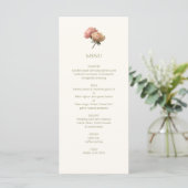 Menu Ivory & White | Chic Floral Rose Wedding  (Debout devant)