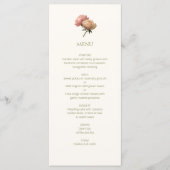 Menu Ivory & White | Chic Floral Rose Wedding  (Devant)