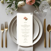 Menu Ivory & White | Chic Floral Rose Wedding 