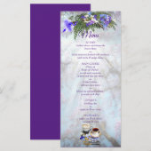 Menu Jacaranda en fleurs & bouquet de lys (Devant / Derrière)