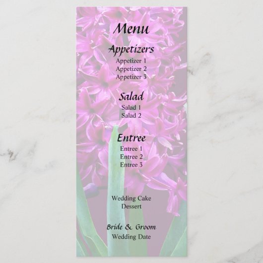 Menu Jacinthe Magenta (Devant)