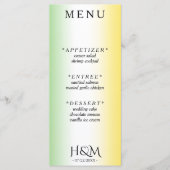 Menu Jamaïque Colours Ombre Jamaïque Réception de maria (Devant)