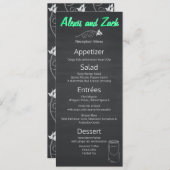 Menu Jar Mason de tableau noir rustique (Devant / Derrière)
