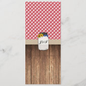 Menu Jar Réception de Mariage Rouge à Carreaux Tou (Dos)