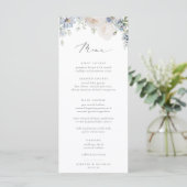 Menu Jardin bleu Dusty Mariage Floral (Debout devant)