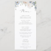 Menu Jardin bleu Dusty Mariage Floral (Devant)