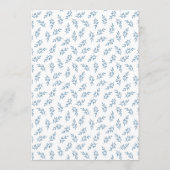 Menu Jardin Bleu intemporel Élégant Vieux Mariage d'arg (Dos)