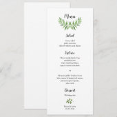 Menu Jardin botanique moderne Aquarelle Verdure (Devant / Derrière)