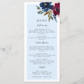 Menu Jardin enchanté bleu clair Bourgogne Marine (Devant)