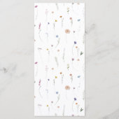 Menu Jardin Fleur sauvage de printemps Floral minimalis (Dos)