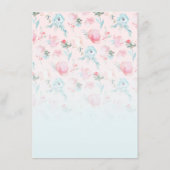 Menu Jardin Français Peony Floral 3 Plat Dîner Repas (Dos)