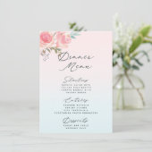 Menu Jardin Français Peony Floral 3 Plat Dîner Repas (Debout devant)