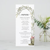 Menu Jardin secret | Gold Confetti Élégant floral (Debout devant)