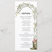 Menu Jardin secret | Gold Confetti Élégant floral (Devant)