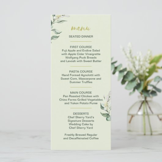 Menu Jardin toscan (Debout devant)