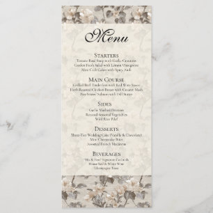 Menu Jardinières intemporelles Fantaisie Élégant Mariag