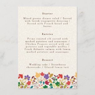 Menu Jaune de Moutarde de Printemps Fleur de Prairie Vi
