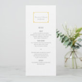 Menu Jaune Déco Chic Mariage (Debout devant)