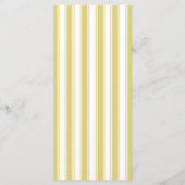 Menu Jaune Vert Clair Rayures Vives Classique Mariage (Dos)