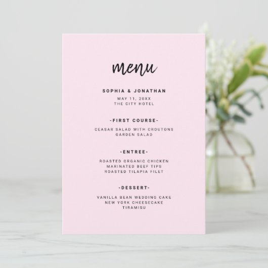 Menu Javascript minimaliste moderne | MARIAGE (Debout devant)