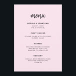 Menu Javascript minimaliste moderne | MARIAGE<br><div class="desc">Cette carte de menu mariage,  élégante et minimaliste,  est dotée d'une typographie de script moderne et d'un texte sans empattement propre,  pour un design rose vif simple et élégant que vous aimerez.</div>