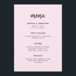 Menu Javascript minimaliste moderne | MARIAGE<br><div class="desc">Cette carte de menu mariage,  élégante et minimaliste,  est dotée d'une typographie de script moderne et d'un texte sans empattement propre,  pour un design rose vif simple et élégant que vous aimerez.</div>