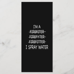 Menu Je Suis Un Pompier Drôle Mens Je Spray Eau Feu