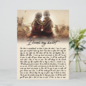 Menu Je traverse mon coeur Couple Golden Anniversaire C (Debout devant)