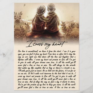 Menu Je traverse mon coeur Couple Golden Anniversaire C