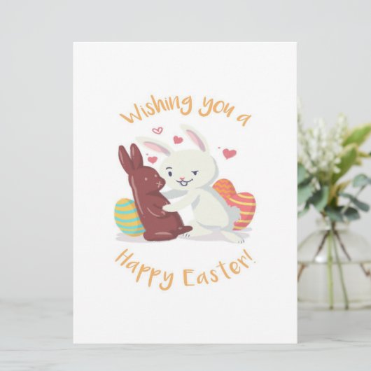 Menu Je Vous Souhaite Une Pâques Heureuse ! (Debout devant)