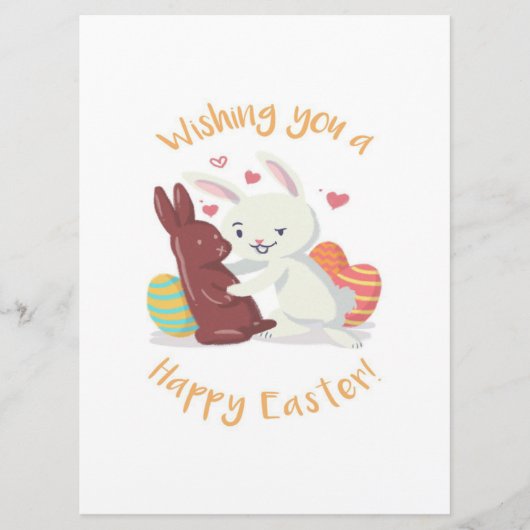 Menu Je Vous Souhaite Une Pâques Heureuse ! (Devant)