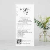 Menu J'espionne jeu mariage Capturer l'amour photo scav (Debout devant)